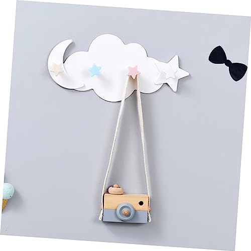 Healifty Adhesive Wall Hooks 2pcs Cloud Moon Star Design