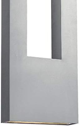 Hinkley Atlantis Wall Mount Outdoor Lantern - Aluminum Titanium Finish