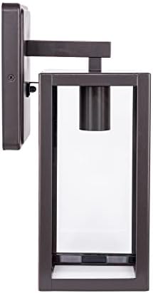 LIT-PaTH 2-Pack Wall Lantern with E26 Base Glass Shade