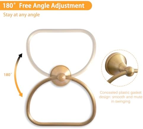 Celbon Semi-Circular Towel Ring - Antique Brass Wall Mount