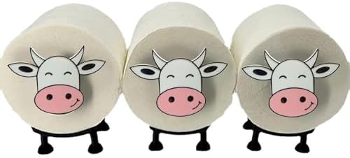 YAMSLAM Cow Toilet Paper Holder Free Standing Storage