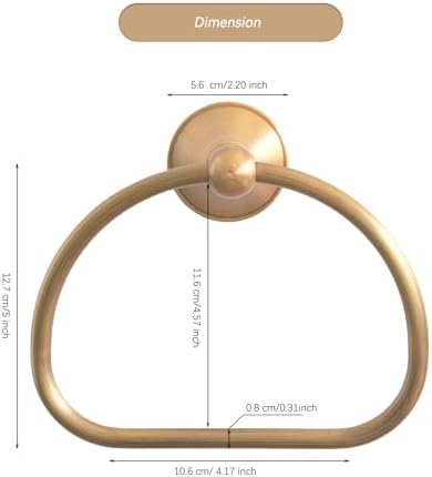 Celbon Semi-Circular Towel Ring - Antique Brass Wall Mount