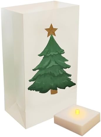 LumaBase Battery Operated Luminaria Kit with Timer - Set of 6 1