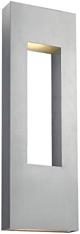 Hinkley Atlantis Wall Mount Outdoor Lantern - Aluminum Titanium Finish