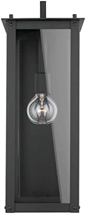 Capital Lighting 934612BK Wall Lantern with 100W Light 21 H x 8 W