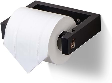 PYINRUOLI Bamboo Toilet Paper Holder Black