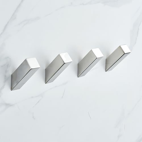 YJ YANJUN Chrome Towel Hook Set of 4 - Modern Bathroom Robe Hook