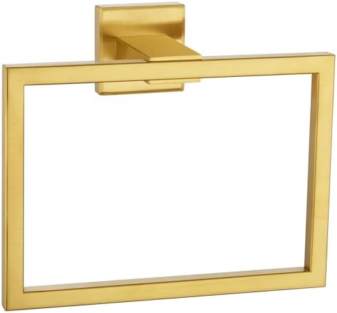 Aomasi Hand Towel Ring - Brushed Gold Stainless Steel