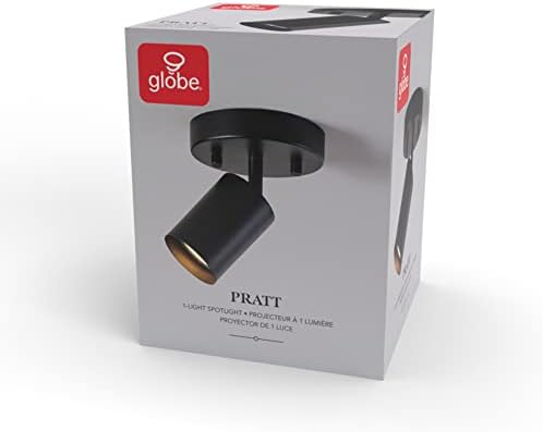 Globe Electric 57498 Matte Black Spotlight with Pivot Track