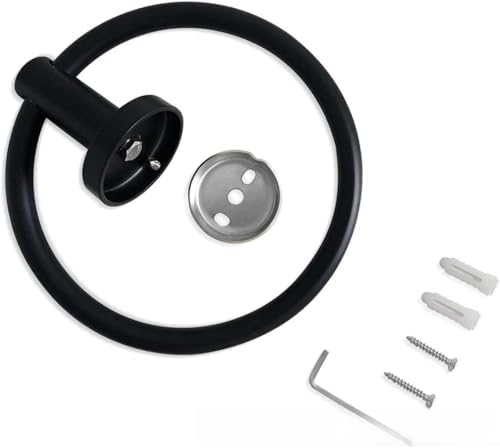 Matte Black Stainless Steel Towel Ring