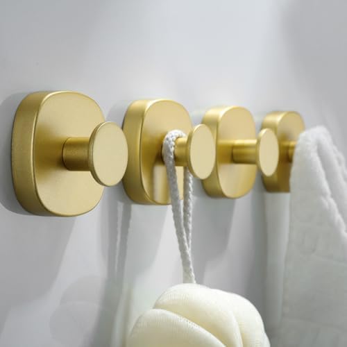 4 Pcs Stainless Steel Suction Cup Hooks for Shower and Bathroom