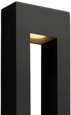 Hinkley Atlantis Large Wall Mount Outdoor Lantern - Satin Black Finish