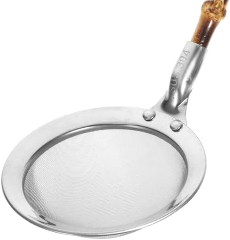 UTHCLO 304 Stainless Steel Colander Skimmer Ladle with Handle 1
