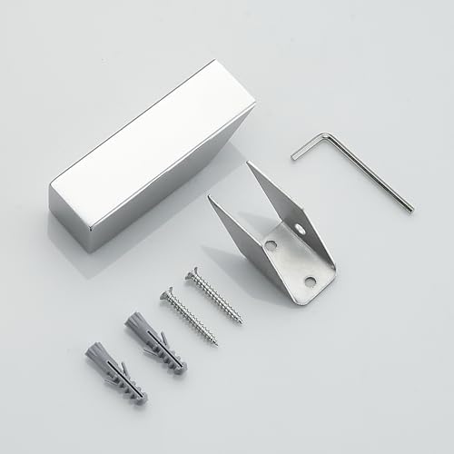 YJ YANJUN Chrome Towel Hook Set of 4 - Modern Bathroom Robe Hook