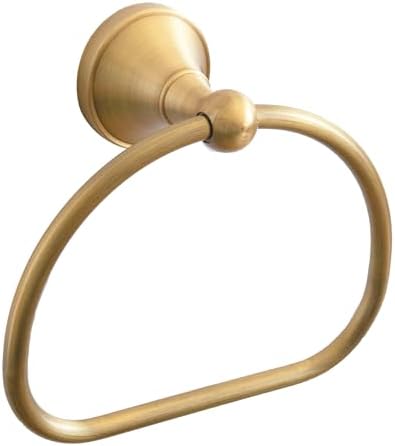 Celbon Semi-Circular Towel Ring - Antique Brass Wall Mount