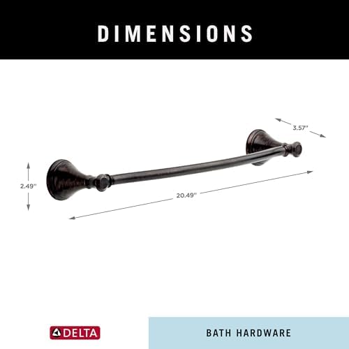 DELTA Cassidy 18-in Wall Mount Towel Bar in Venetian Bronze