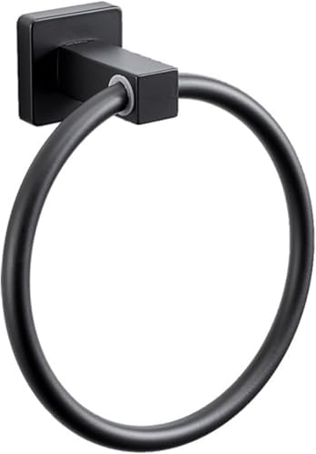 Matte Black Stainless Steel Towel Ring
