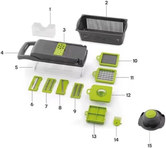 15 In 1 Food Fruit Onion Potatoes Peeler Slicer