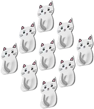 DECHOUS 9pcs Adorable Cat Wall Hooks for Bathroom