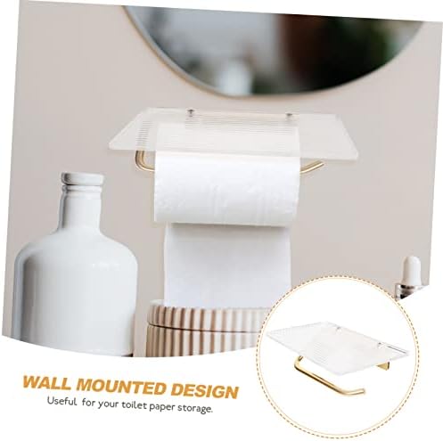 Yardenfun Wall Mounted Toilet Paper Holder with Shelf