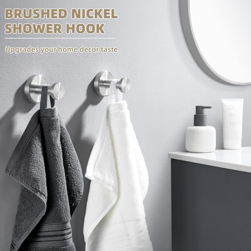 APLusee Towel Hook 2 Pack Brushed Nickel 1