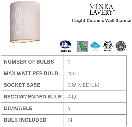 Minka Lavery Outdoor Wall Light 564-1 White