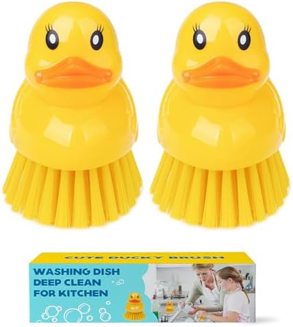 GTOTd Cute Ducky Dish Brush Set of 2
