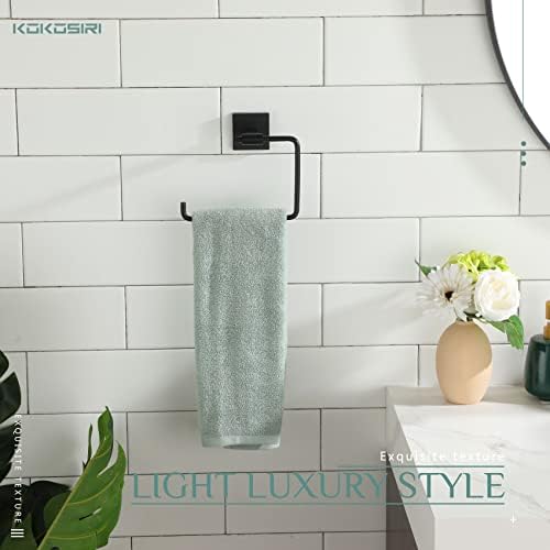 KOKOSIRI Matte Black Towel Ring B3007BK 1