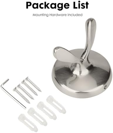 Ntipox Brushed Nickel Towel Hooks 2 Pack