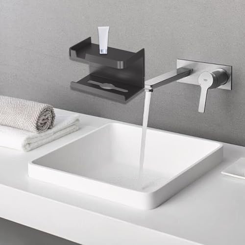 Wall Mounted Toilet Paper Holder with Shelf and Storage