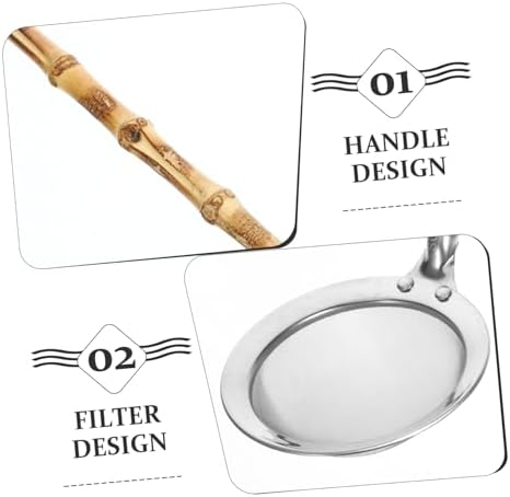304 Stainless Steel Skimmer Spoon with Handle for Colander and Drainer