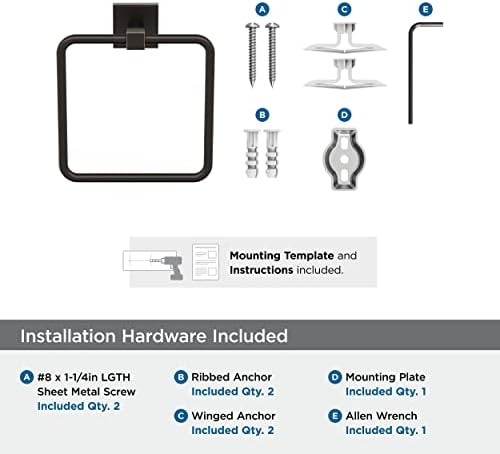 Amerock Oil Rubbed Bronze Towel Ring 7-116 in