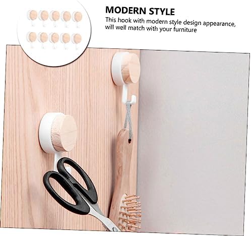 Unomor 10pcs Wall-Mounted Towel Hooks for Bathroom 1