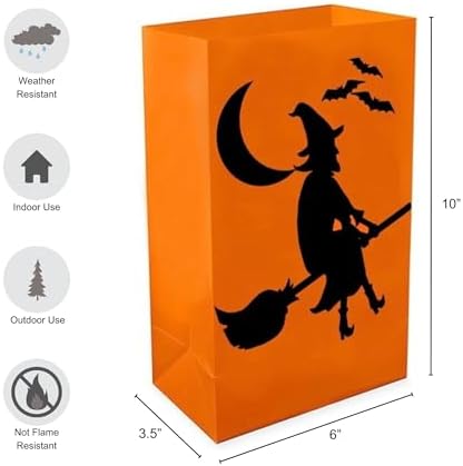 LumaBase Battery Operated Luminaria Kit with Timer Witch - Set of 6 1