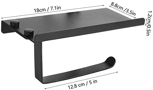 Garosa Toilet Paper Holder Space Aluminum Black