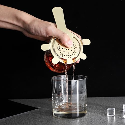 YUHWYI 4-Prong Cocktail Strainer with Star Design 1