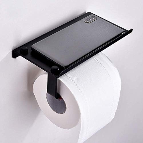 Garosa Toilet Paper Holder Space Aluminum Black