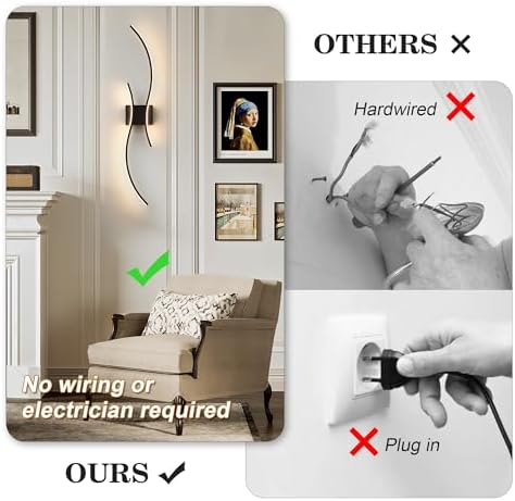 Battery Operated Wall Sconces Set of Two with Remote Control