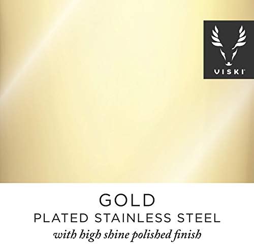 Viski Hawthorne Bar Strainer - Gold Plated Stainless Steel with Handles