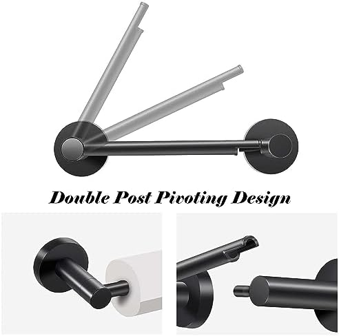 Matte Black Towel Ring and Paper Holder Set