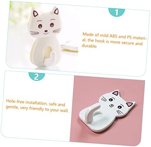 DECHOUS 9pcs Adorable Cat Wall Hooks for Bathroom