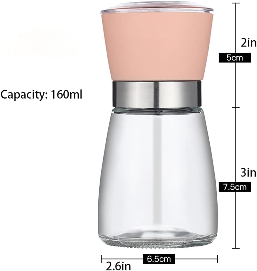 Refillable Pepper Mill Salt and Pepper Grinder Pink 1