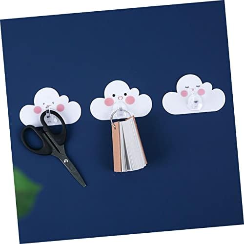 12pcs Cloud Shape Adhesive Wall Hooks for Coats Towels