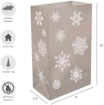 Lumabase Battery Operated Luminaria Kit with Timer - Set of 6 1
