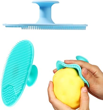 Yinkin 2 Pcs Silicone Vegetable Scrubber Set