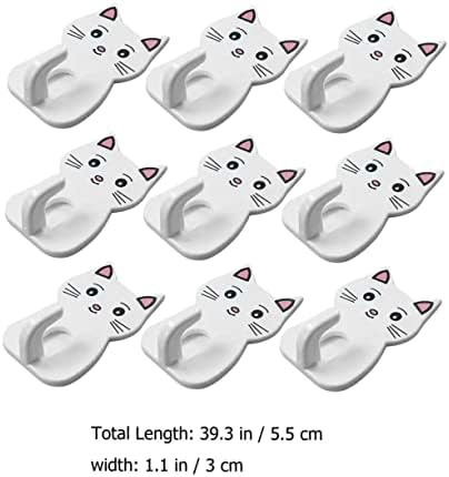 DECHOUS 9pcs Adorable Cat Wall Hooks for Bathroom