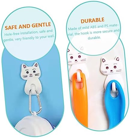 BUGUUYO 9PCS Cat Towel Hooks for Bathroom Storage