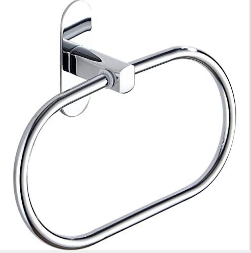 Ibluelover Oval Towel Ring No Drilling Wall Mount