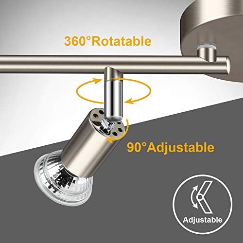 Ascher 4-Light LED Track Lighting Kit with Matte Nickel Finish
