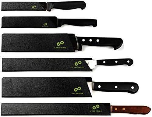 EVERPRIDE 6-Piece Chef Knife Sheath Set - Universal Durable Felt-Lined